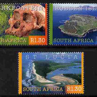 South Africa 2000 UNESCO World Heritage Sites perf set of 3 unmounted mint SG 198-1200