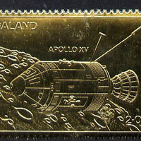 Nagaland 1972 Apollo 15 2ch value embossed in gold foil (perf) unmounted mint