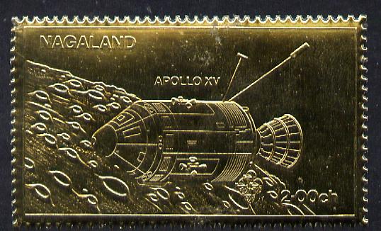 Nagaland 1972 Apollo 15 2ch value embossed in gold foil (perf) unmounted mint