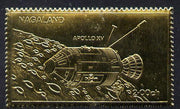 Nagaland 1972 Apollo 15 2ch value embossed in gold foil (perf) unmounted mint