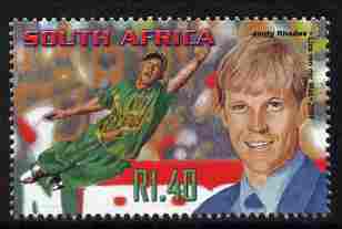 South Africa 2001 Sporting Heroes - Jonty Rhodes (cricket) 1r40 unmounted mint SG 1255