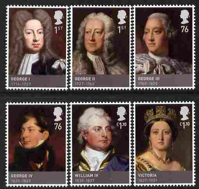 Great Britain 2011 The Hanoverians perf set of 6 unmounted mint