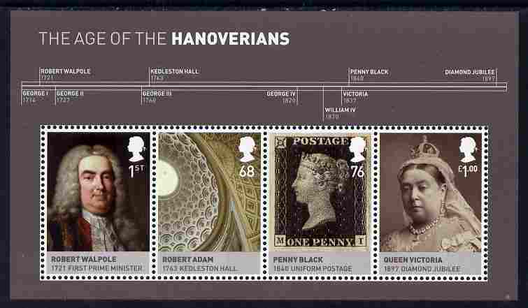 Great Britain 2011 The Hanoverians perf m/sheet unmounted mint