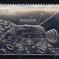 Nagaland 1972 Apollo 15 2ch value embossed in silver foil (perf) unmounted mint