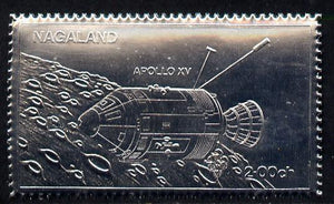 Nagaland 1972 Apollo 15 2ch value embossed in silver foil (perf) unmounted mint