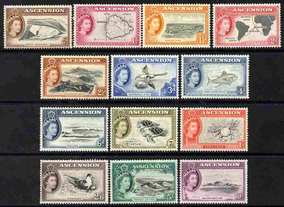 Ascension 1956 QEII Pictorial definitive set complete 13 values unmounted mint, SG 57-69