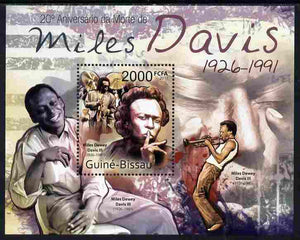 Guinea - Bissau 2011 Miles Davis perf m/sheet unmounted mint