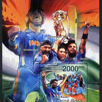 Guinea - Bissau 2011 India's Cricket World Champions perf m/sheet unmounted mint