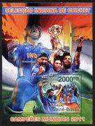 Guinea - Bissau 2011 India's Cricket World Champions perf m/sheet unmounted mint