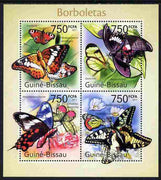 Guinea - Bissau 2011 Butterflies #1 perf sheetlet containing 4 values unmounted mint