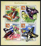 Guinea - Bissau 2011 Butterflies #2 perf sheetlet containing 4 values unmounted mint with Philanippon imprint