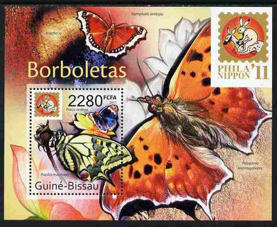 Guinea - Bissau 2011 Butterflies #2 perf m/sheet unmounted mint with Philanippon imprint