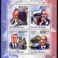 Guinea - Bissau 2011 French Presidents perf sheetlet containing 4 values unmounted mint