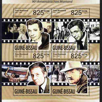 Guinea - Bissau 2011 90th Birth Anniversary of Yves Montand perf sheetlet containing 4 values unmounted mint