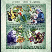 Guinea - Bissau 2011 75th death Anniversary of Antoine Laurent de Jussieu (botanist) perf sheetlet containing 4 values unmounted mint