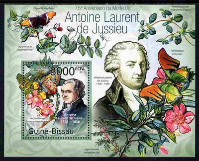 Guinea - Bissau 2011 75th death Anniversary of Antoine Laurent de Jussieu (botanist) perf m/sheet #2 unmounted mint