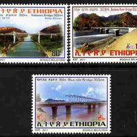 Ethiopia 2011 Bridges perf set of 3 values unmounted mint
