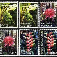 Comoro Islands 2011 Plants perf set of 6 values unmounted mint
