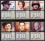 St Vincent - Grenadines 2004 60th Anniversary of D-Day perf set of 6 each se-tenant with label unmounted mint