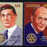 Lesotho 2002 25th Anniversary of Rotary International perf set of 2 unmounted mint SG 1890-91