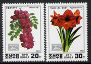 North Korea 1993 'Taipei '93' Stamp Exhibition (Flowers) perf set of 2 unmounted mint, SG N3331-32*