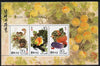 North Korea 1993 Fruit & Vegetables m/sheet #2 (20w, 30w & 50w values) unmounted mint