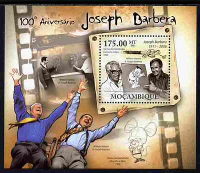 Mozambique 2011 Birth Centenary of Joseph Barbera perf s/sheet unmounted mint Michel BL 454
