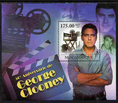 Mozambique 2011 50th Birth Anniversary of George Clooney perf s/sheet unmounted mint Michel BL 443