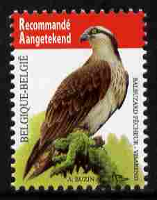 Belgium 2010-14 Birds - Osprey inscribed Recommande Aangetekend unmounted mint,