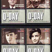 Grenada - Grenadines 2004 60th Anniversary of D-Day perf set of 4 each se-tenant with label unmounted mint SG 3678-81