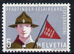 Switzerland 1963 Publicity Issue 5c Scouts 50th Anniversary, SG 670*
