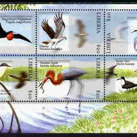 Liberia 2010 Birds perf sheetlet containing 6 values unmounted mint.