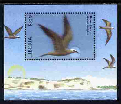 Liberia 2010 Birds perf m/sheet - Brown Noddy unmounted mint.