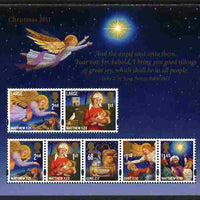 Great Britain 2011 Christmas perf sheetlet containing set of 7 values unmounted mint