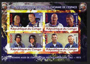 Congo 2011 50th Anniv of First Man in Space - USA #02 imperf sheetlet containing 4 values unmounted mint