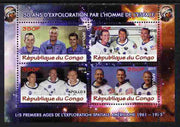 Congo 2011 50th Anniv of First Man in Space - USA #06 perf sheetlet containing 4 values unmounted mint