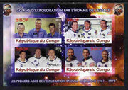 Congo 2011 50th Anniv of First Man in Space - USA #06 imperf sheetlet containing 4 values unmounted mint