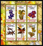 Congo 2011 Orchids perf sheetlet containing 6 values unmounted mint