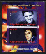 Congo 2011 Elvis Presley perf sheetlet containing 2 values unmounted mint