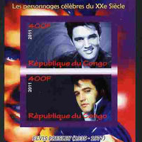 Congo 2011 Elvis Presley imperf sheetlet containing 2 values unmounted mint
