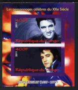 Congo 2011 Elvis Presley imperf sheetlet containing 2 values unmounted mint