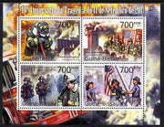 Guinea - Bissau 2011 Tenth Anniversary of 9/11 Tragedy perf sheetlet containing 4 values unmounted mint