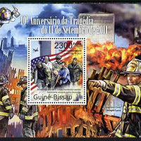 Guinea - Bissau 2011 Tenth Anniversary of 9/11 Tragedy perf s/sheet unmounted mint
