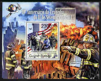 Guinea - Bissau 2011 Tenth Anniversary of 9/11 Tragedy perf s/sheet unmounted mint