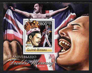 Guinea - Bissau 2011 65th Birth Anniversary of Freddie Mercury perf s/sheet unmounted mint