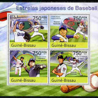 Guinea - Bissau 2011 Japanese Baseball Stars perf sheetlet containing 4 values unmounted mint