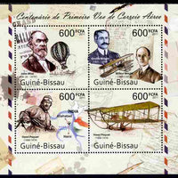 Guinea - Bissau 2011 Centenary of First Airmail Flight perf sheetlet containing 4 values unmounted mint