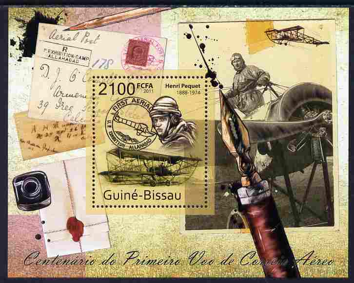 Guinea - Bissau 2011 Centenary of First Airmail Flight perf s/sheet unmounted mint