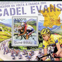 Guinea - Bissau 2011 Cadel Evans - Winner of Tour de France Cycle Race perf s/sheet unmounted mint