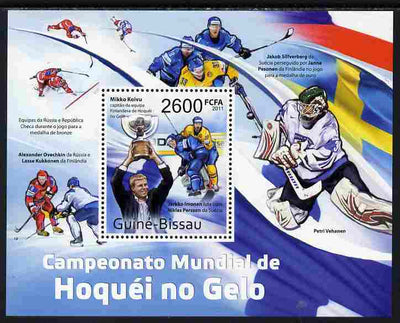 Guinea - Bissau 2011 World Ice Hockey Championship perf s/sheet unmounted mint